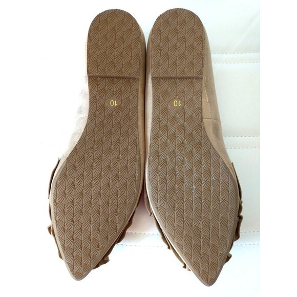 Seychelles Womens Downstage Pointed Toe Ballet Flat Leather Beige Metallic - 10M - Picture 8 of 8